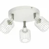 Luminaires Brilliant Spots Et Projecteurs|Plafonnier rond à spots Brilliant Flavian Blanc, 3 lumières