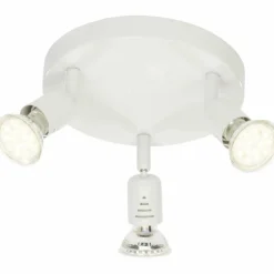 Luminaires Brilliant Spots Et Projecteurs|Plafonnier rond à spots Brilliant Loona LED Blanc, 3 lumières