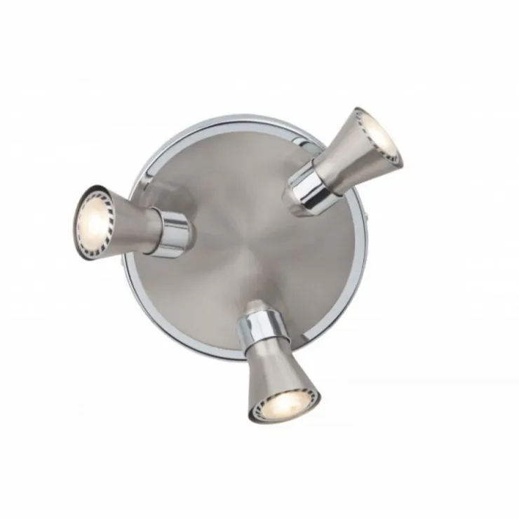 Luminaires Brilliant Spots Et Projecteurs|Plafonnier rond à spots Brilliant Sanny Fer, 3 lumières