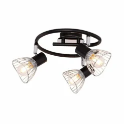Luminaires Globo Lighting Spots Et Projecteurs|Plafonnier rond à spots Globo FASSA Chrome, 3 lumières