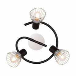 Luminaires Globo Lighting Spots Et Projecteurs|Plafonnier rond à spots Globo FASSA Chrome, 3 lumières