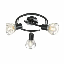 Luminaires Globo Lighting Spots Et Projecteurs|Plafonnier rond à spots Globo FASSA Chrome, 3 lumières