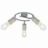 Luminaires Globo Lighting Spots Et Projecteurs|Plafonnier rond à spots Globo FLECKI Gris, 3 lumières