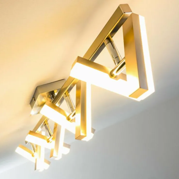 hofstein Éclairage Led|Plafonnier Sakami LED Nickel mat, 8 lumières