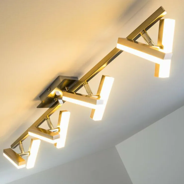 hofstein Éclairage Led|Plafonnier Sakami LED Nickel mat, 8 lumières