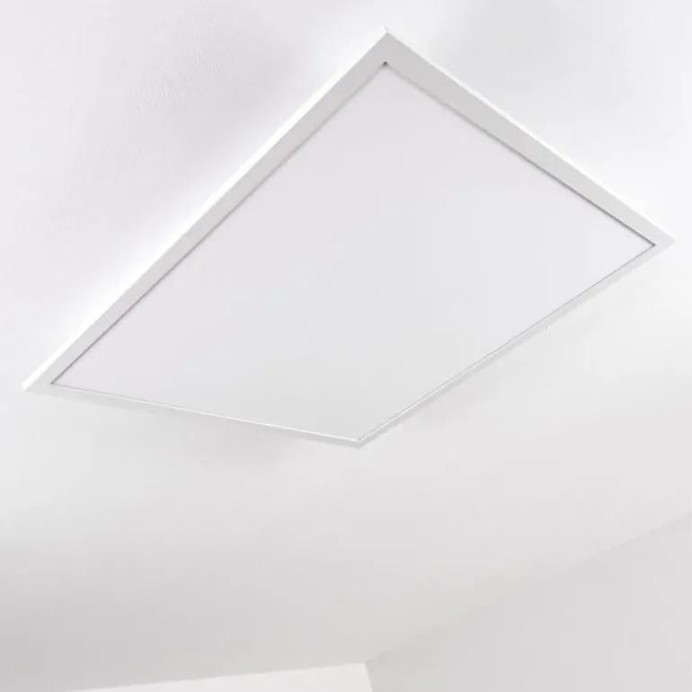Plafonnier Salmi LED Aluminium, Blanc, 1 lumière, Télécommandes