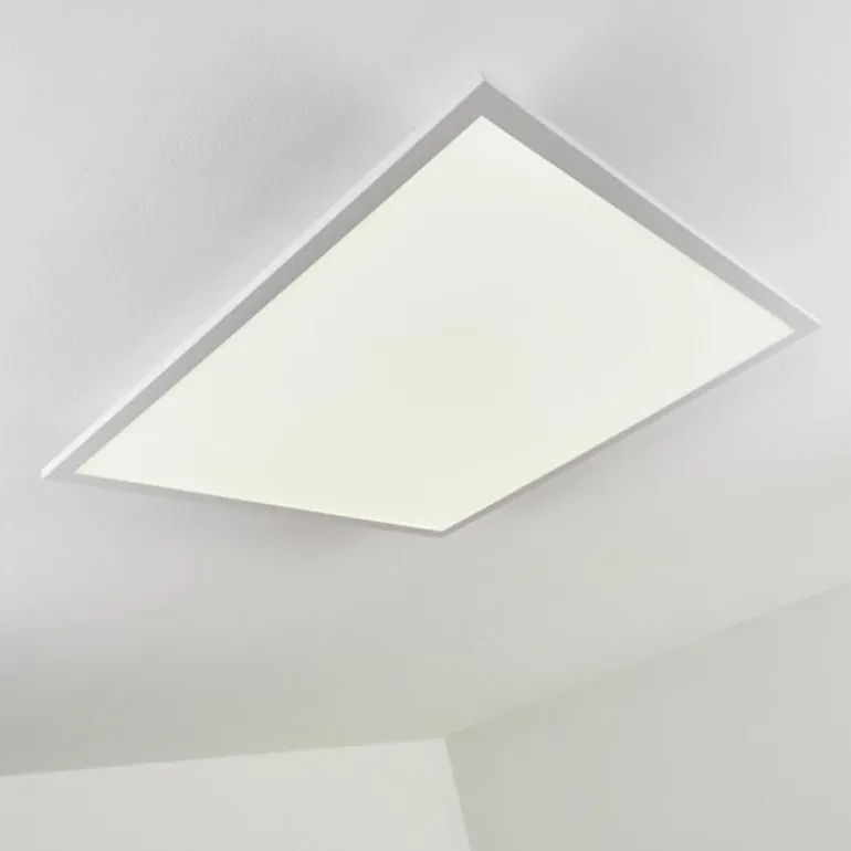Plafonnier Salmi LED Aluminium, Blanc, 1 lumière, Télécommandes