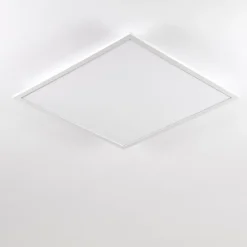 Plafonnier Salmi LED Aluminium, Blanc, 1 lumière, Télécommandes