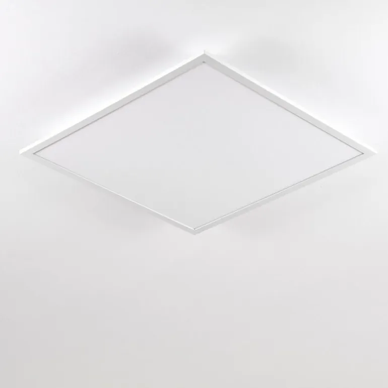 Plafonnier Salmi LED Aluminium, Blanc, 1 lumière, Télécommandes