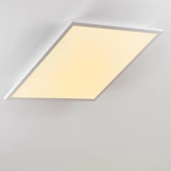 Plafonnier Salmi LED Blanc, 1 lumière, Télécommandes, Changeur de couleurs