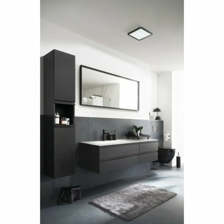 SCHÖNER WOHNEN-Kollektion Éclairage Led|Plafonnier Flat LED Noir, Blanc, 1 lumière