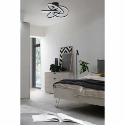 SCHÖNER WOHNEN-Kollektion Éclairage Led|Plafonnier SCHÖNER-WOHNEN-Kollektion Loop LED Noir, 1 lumière, Télécommandes