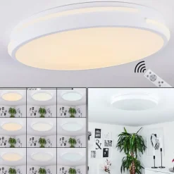 hofstein Éclairage Led|Plafonnier Seewen LED Blanc, 1 lumière, Télécommandes