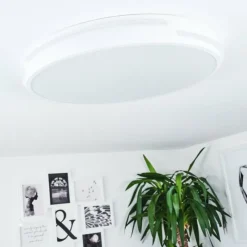 hofstein Éclairage Led|Plafonnier Seewen LED Blanc, 1 lumière, Télécommandes