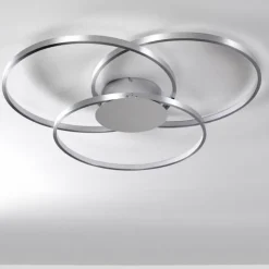hofstein Éclairage Led|Plafonnier Skanes LED Nickel mat, 1 lumière