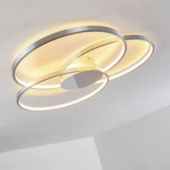 hofstein Éclairage Led|Plafonnier Skanes LED Nickel mat, 1 lumière