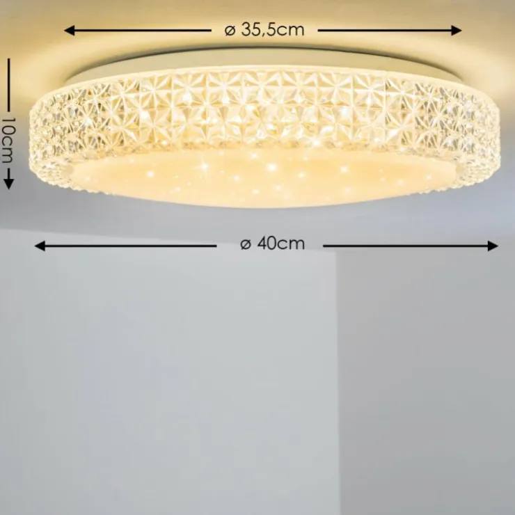 hofstein Éclairage Led|Plafonnier Soppero LED Blanc, 1 lumière