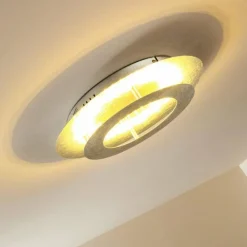 hofstein Éclairage Led|Plafonnier Springdale LED Argenté, 11 lumières