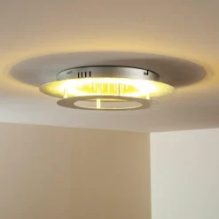 hofstein Éclairage Led|Plafonnier Springdale LED Argenté, 11 lumières