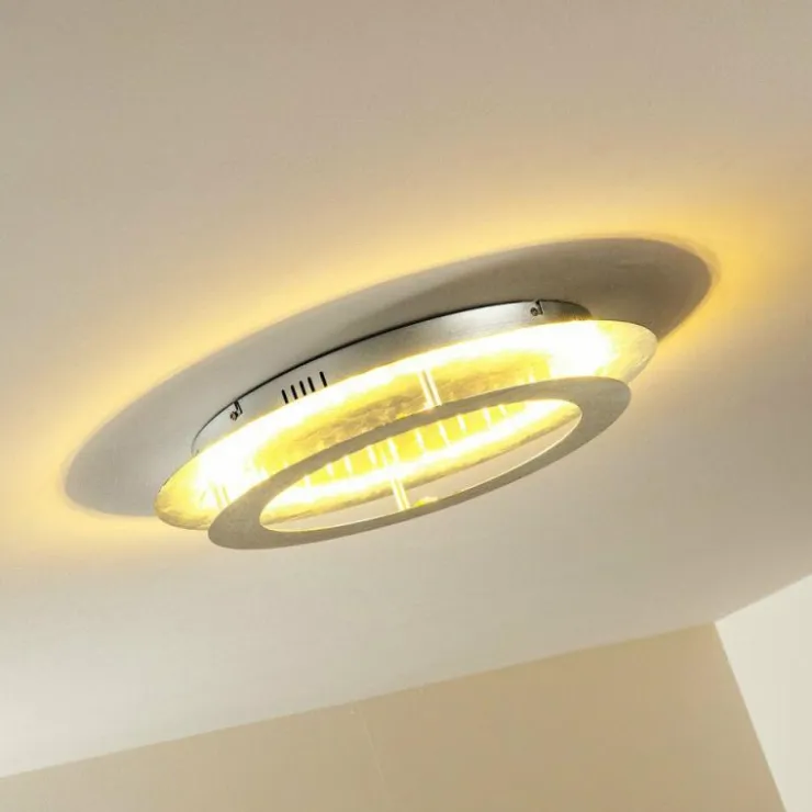 hofstein Éclairage Led|Plafonnier Springdale LED Argenté, 4 lumières