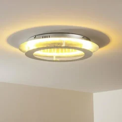 hofstein Éclairage Led|Plafonnier Springdale LED Argenté, 4 lumières
