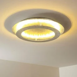 hofstein Éclairage Led|Plafonnier Springdale LED Argenté, 4 lumières