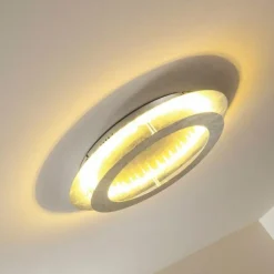 hofstein Éclairage Led|Plafonnier Springdale LED Argenté, 4 lumières