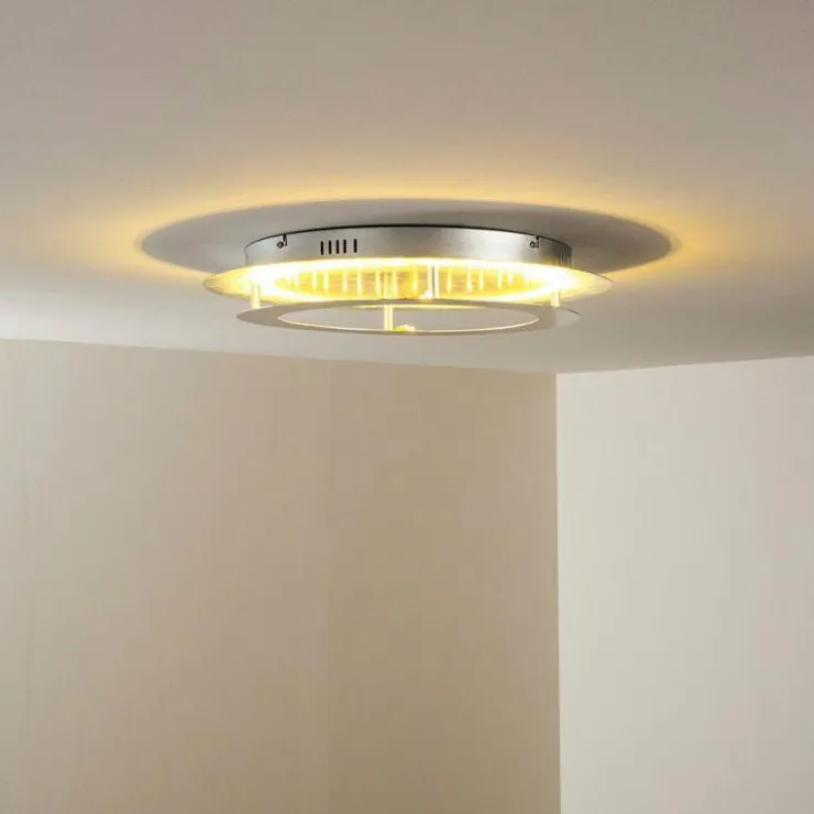 hofstein Éclairage Led|Plafonnier Springdale LED Argenté, 4 lumières