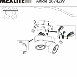 Luminaires Steinhauer Éclairage Led|Plafonnier Steinhauer Fez LED Noir, 2 lumières