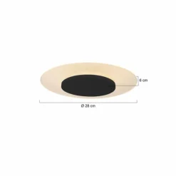 Luminaires Steinhauer Éclairage Led|Plafonnier Steinhauer Lido LED Noir, 1 lumière