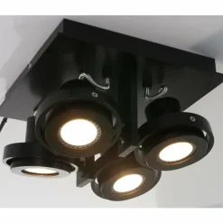 Luminaires Steinhauer Plafonniers|Plafonnier Steinhauer MEXLITE Noir, 4 lumières