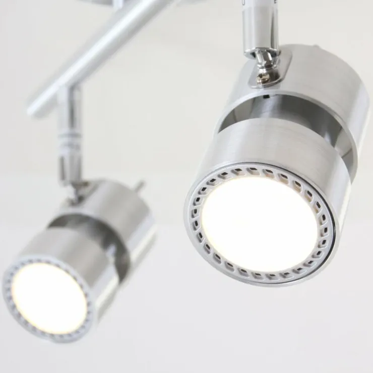 Luminaires Steinhauer Éclairage Led|Plafonnier Steinhauer Natasja LED Acier inoxydable, 2 lumières