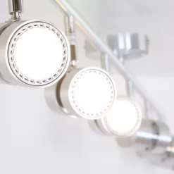 Luminaires Steinhauer Éclairage Led|Plafonnier Steinhauer Natasja LED Acier inoxydable, 6 lumières