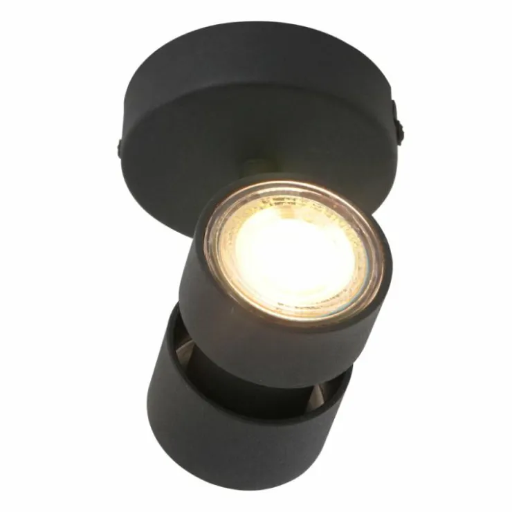 Luminaires Steinhauer Éclairage Led|Plafonnier Steinhauer Natasja LED Noir, 1 lumière
