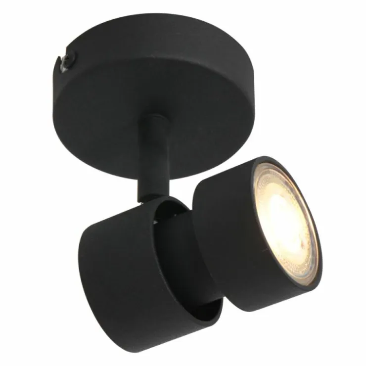Luminaires Steinhauer Éclairage Led|Plafonnier Steinhauer Natasja LED Noir, 1 lumière