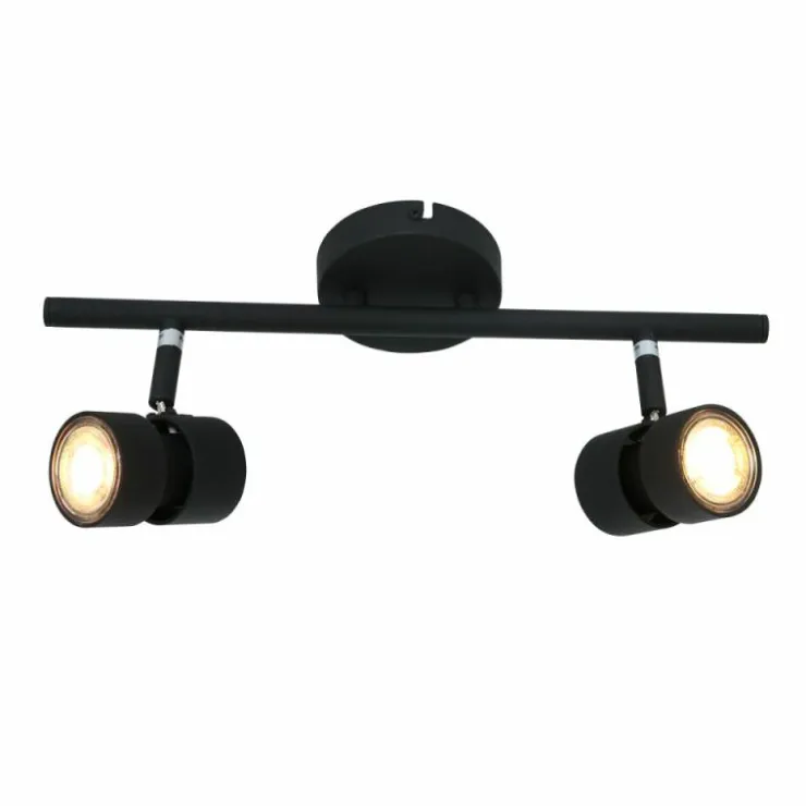 Luminaires Steinhauer Éclairage Led|Plafonnier Steinhauer Natasja LED Noir, 2 lumières