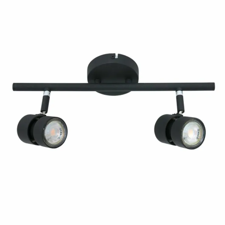 Luminaires Steinhauer Éclairage Led|Plafonnier Steinhauer Natasja LED Noir, 2 lumières