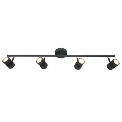Luminaires Steinhauer Éclairage Led|Plafonnier Steinhauer Natasja LED Noir, 4 lumières