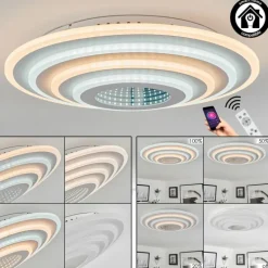 Plafonnier Takok LED Blanc, 1 lumière, Télécommandes