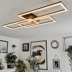 Plafonnier Taleta LED Noir, 1 lumière, Télécommandes