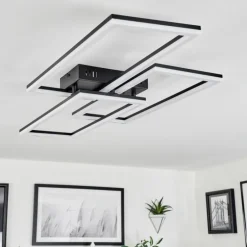 Plafonnier Taleta LED Noir, 1 lumière, Télécommandes