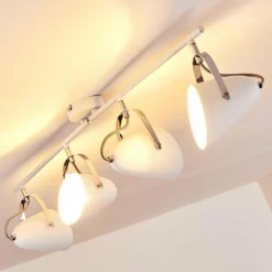 hofstein Spots Et Projecteurs|Plafonnier Tihila Blanc, 4 lumières