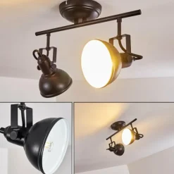 hofstein Spots Et Projecteurs|Plafonnier Tina Noir, 2 lumières