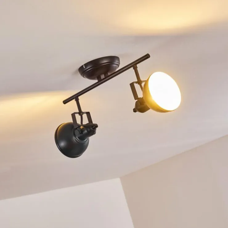 hofstein Spots Et Projecteurs|Plafonnier Tina Noir, 2 lumières