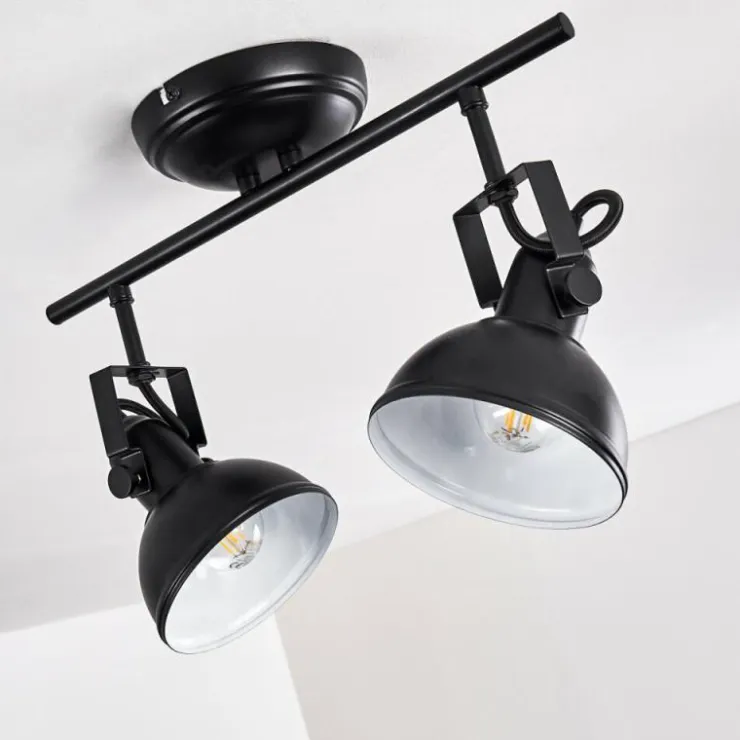 hofstein Spots Et Projecteurs|Plafonnier Tina Noir, 2 lumières