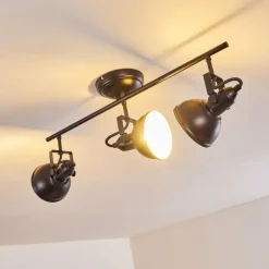 hofstein Spots Et Projecteurs|Plafonnier Tina Noir, 3 lumières