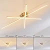 hofstein Éclairage Led|Plafonnier Tornio LED Nickel mat, 3 lumières