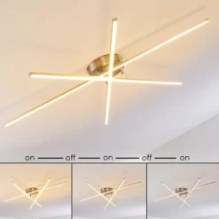 hofstein Éclairage Led|Plafonnier Tornio LED Nickel mat, 3 lumières
