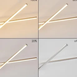 hofstein Éclairage Led|Plafonnier Tornio LED Nickel mat, 3 lumières