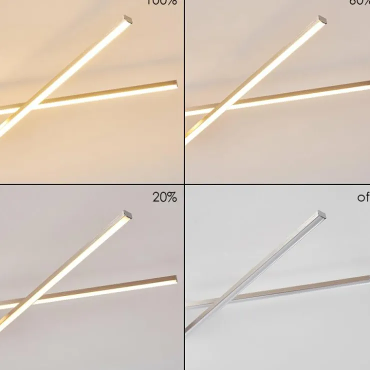 hofstein Éclairage Led|Plafonnier Tornio LED Nickel mat, 3 lumières